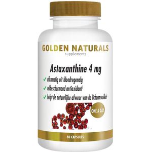2x Golden Naturals Astaxanthine 4 mg 60 capsules