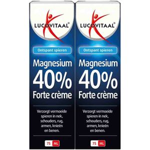 2x Lucovitaal Magnesium 40% Forte Crème 75 ml