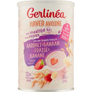 6x Gerlinea Milkshake Haver Aardbei & Banaan 420 gr