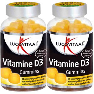 Lucovitaal Gummies Vitamine D3 - 2 x 60 gummies - Voordeelverpakking