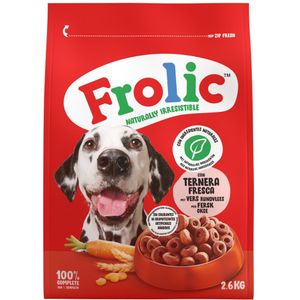 3x Frolic Hondenvoer Droog Rund 2,6 kg