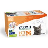 Yarrah Bio Kattenvoer Multipack Paté Graanvrij Kip - Rund 8 x 100 gr