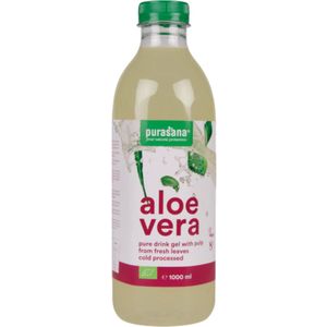 3x Purasana Aloe Vera Drink Gel (Met Pulp) Bio 1000 ml
