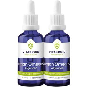 2x Vitakruid Vegan Omega-3 Algenolie 50 ml