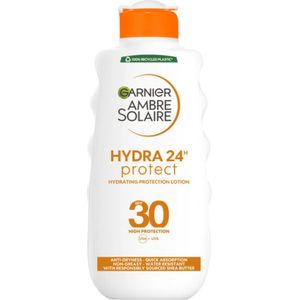 6x Garnier Ambre Solaire Hydra 24 Zonnebrandmelk SPF 30 200 ml