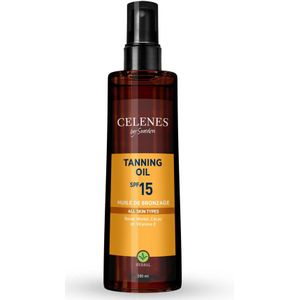 3x Celenes Herbal Tanning Oil Alle Huidtypes SPF 15 200 ml