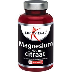 2+2 gratis: Lucovitaal Magnesium Citraat 400mg 150 tabletten