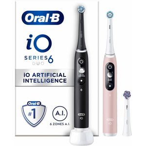 3x Oral-B Elektrische Tandenborstel iO 6 Zwart & Roze 1 set