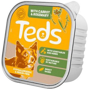 Teds Natvoer met Insecten Wortel & Rozemarijn 150 gr