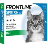 Frontline Spot On Anti Vlooien en Teken Druppels Kat vanaf 1 kg 6 pipetten
