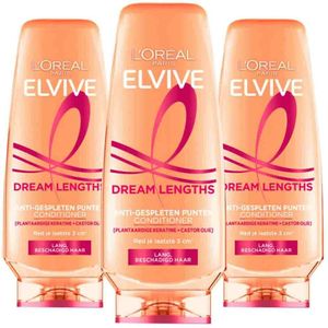 3x L'Oréal Elvive Dream Lengths Conditioner 200 ml