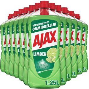 12x Ajax Allesreiniger Limoen 1,25 liter