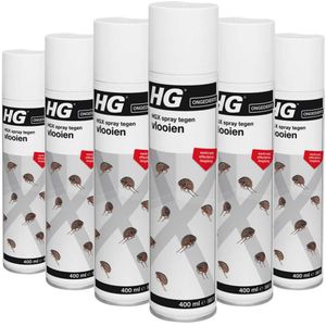 6x HG X Spray Tegen Vlooien 400 ml