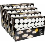 SPAAS Kaarsen - Theelichtjes - Waxinelichtjes - ± 4,5 branduren - wit - 800 stuks - Grootverpakking