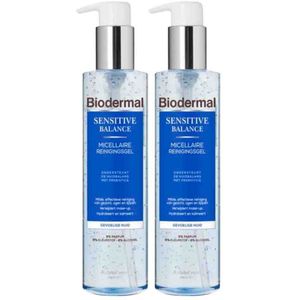 2x Biodermal Sensitive Balance Micellair Reinigingsgel 200 ml