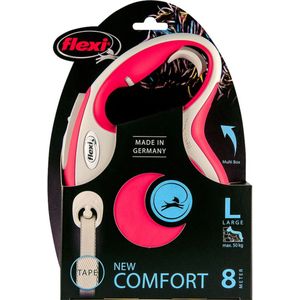 Flexi Rollijn New Comfort Tape 8 mtr tot 50 kg Rood
