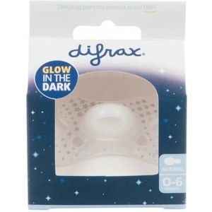 Difrax Fopspeen Natural 0+ mnd Glow In The Dark