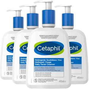 4x Cetaphil Daily Facial Cleanser 470 ml