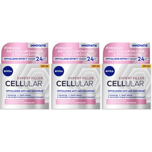 3x Nivea Cellular Filler Dagcrème Anti-Age SPF 30 50 ml