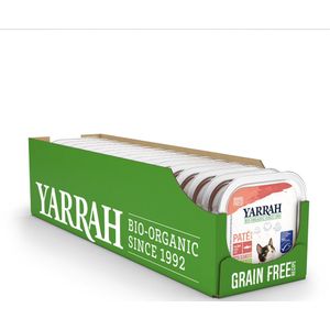 16x Yarrah Bio Kattenvoer Paté Zalm 100 gr