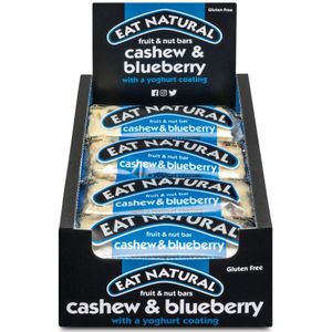 Eat natural Fruit & Noten Bar Yoghurtlaagje Cashew & Blueberry 12 x 45 gr
