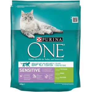 4x Purina One Sensitive Kalkoen 800 gr