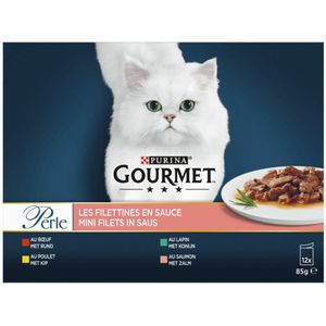 4x Gourmet Perle Mini Filets Multipack Classic in Saus 12 x 85 gr