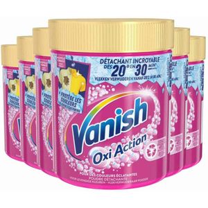 6x Vanish Oxi Action Wasbooster Poeder Gekleurde Was 470 gr