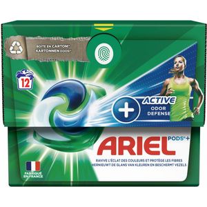 4x Ariel All-in-1 Pods+ Wasmiddelcapsules Actieve Geurbestrijding 12 stuks