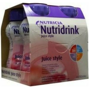 3x Nutridrink Juice Style Aardbei 800 ml