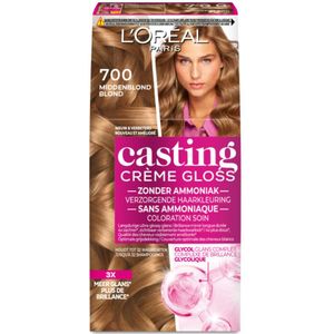 L'Oréal - Casting Crème Gloss - Semi-Permanente Haarkleuring - 700 Middenblond - 2x