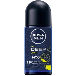 NIVEA MEN Deep Sport Anti-Transpirant Deo Roller - Deodorant - 6 x 50ml - Voordeelverpakking