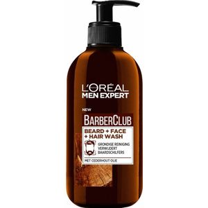 6x L'Oréal Men Expert BarberClub Baard Gezicht & Haar 3-in-1 Wash 200 ml