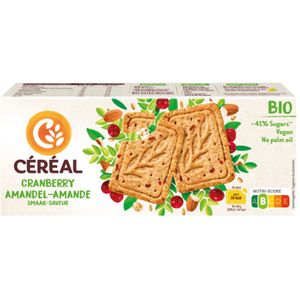 9x Céréal Healthy Bio Cake & Koekje Cranberry Amandelen 132 gr
