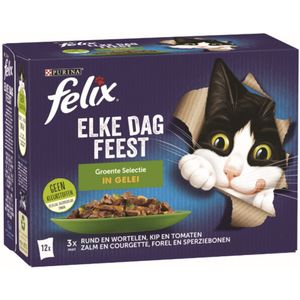 4x Felix Elke Dag Feest Groente Selectie in Gelei 12 x 85 gr