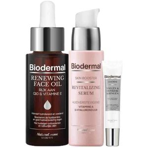 Specialty Treatment Routine Aging Met Skin Booster Revitalizing Serum + WDK Oogcrème + Renewing Face Oil Pakket