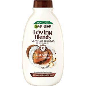 3x Garnier Loving Blends Kokosmelk en Macadamia Shampoo 300 ml
