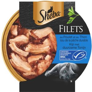 Sheba Filets Kip - Tonijn in Saus 60 gr