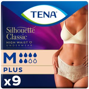 TENA Silhouette Classic Underwear High Waist Blanc Plus M 9 stuks