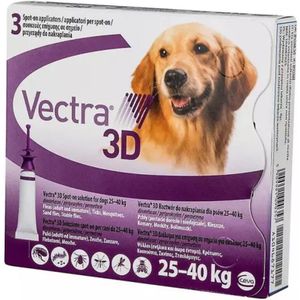 Vectra Anti-vlo & Teek 3D Hond L 25-40 kg 3 stuks