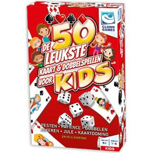 Clown Games Kids 50 Kaart & Dobbel Spellen - Leuk voor de hele familie - Geschikt voor 1-6 spelers vanaf 6 jaar