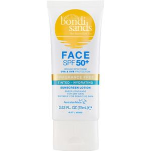 Bondi Sands Sunscreen Face Lotion SPF 50+ Fragrance Free Tinted - Hydrating 75 ml