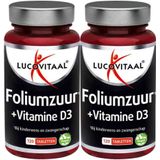 Lucovitaal - Foliumzuur + Vitamine D3 - 120 Tabletten - Voor Kinderwens en Zwangerschap
