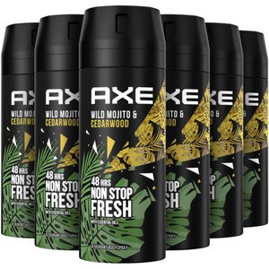 6x Axe Deodorant Bodyspray Green Mojito + Cedarwood 150 ml