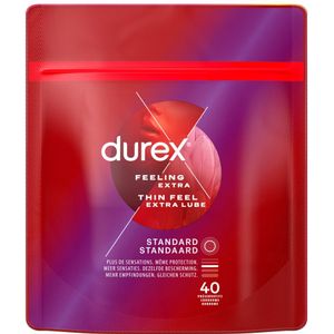 42x Durex Condooms Thin Feel met Extra Glijmiddel 40 stuks