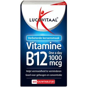 2+2 gratis: 3x Lucovitaal Vitamine B12 1000mcg 60 kauwtabletten