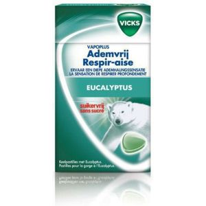 6x Vicks Ademvrij Eucalyptus Suikervrij 40 gr