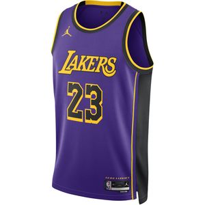 Los Angeles Lakers Statement Edition Jordan Dri-FIT NBA Swingman Trikot für Herren - Lila
