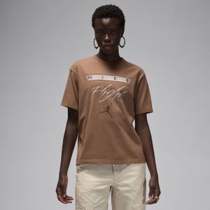 Jordan Flight Heritage T-Shirt mit Grafik für Damen - Braun