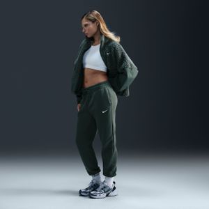 Nike Sportswear Phoenix Fleece Damen-Trainingshose mit mittelhohem Bund - Grün